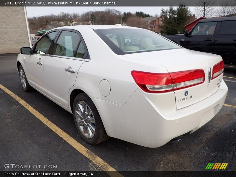 White Platinum Tri-Coat / Dark Charcoal 2011 Lincoln MKZ AWD