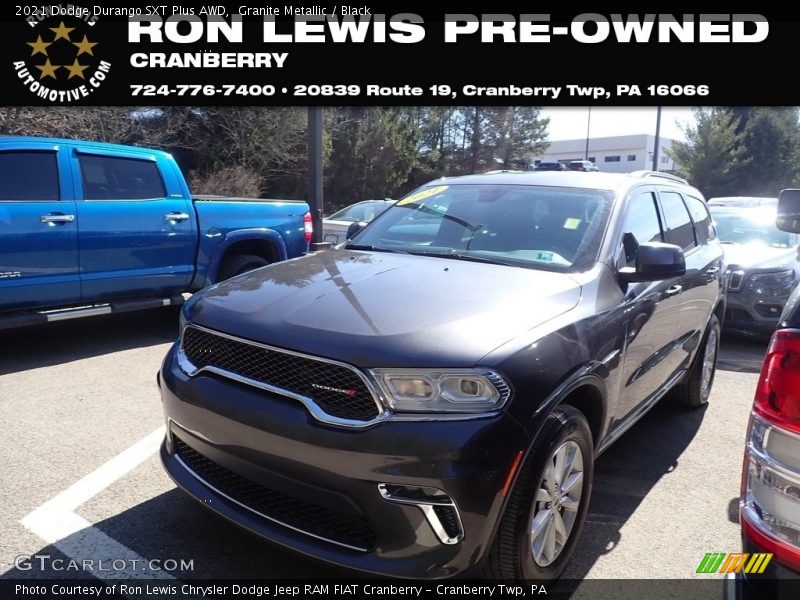 Granite Metallic / Black 2021 Dodge Durango SXT Plus AWD
