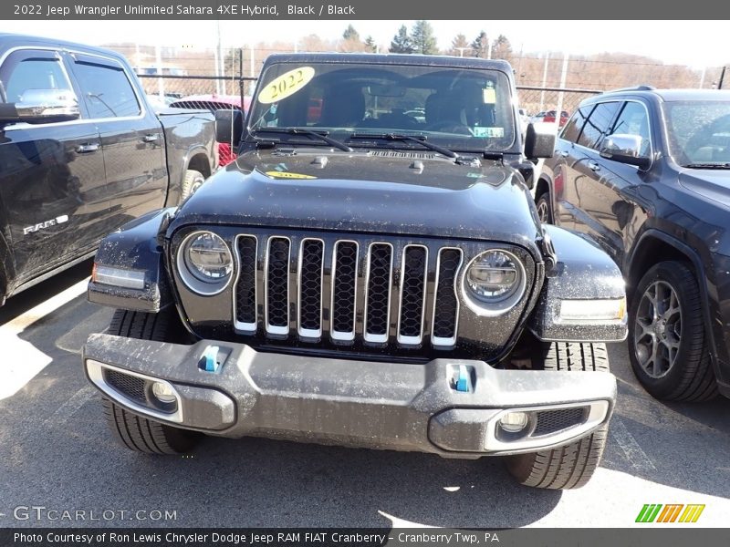 Black / Black 2022 Jeep Wrangler Unlimited Sahara 4XE Hybrid
