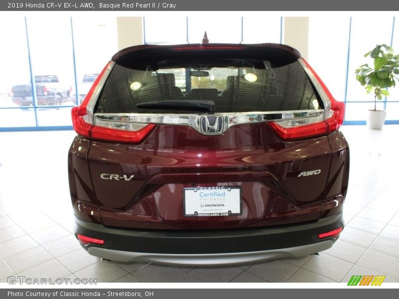 Basque Red Pearl II / Gray 2019 Honda CR-V EX-L AWD