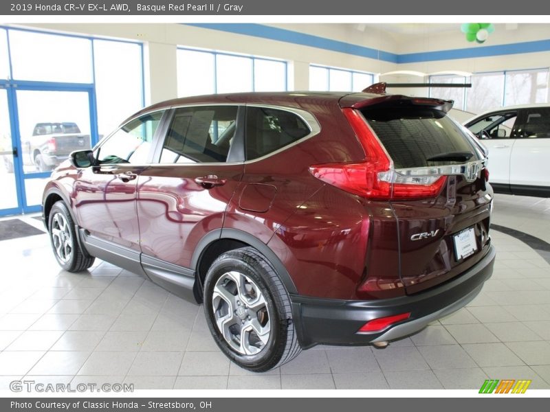Basque Red Pearl II / Gray 2019 Honda CR-V EX-L AWD