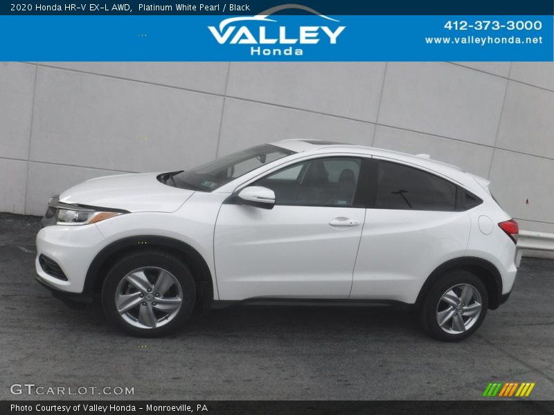 Platinum White Pearl / Black 2020 Honda HR-V EX-L AWD