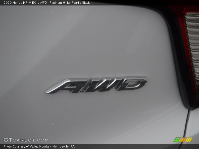 Platinum White Pearl / Black 2020 Honda HR-V EX-L AWD