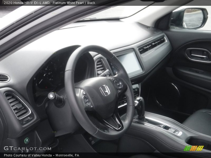 Platinum White Pearl / Black 2020 Honda HR-V EX-L AWD