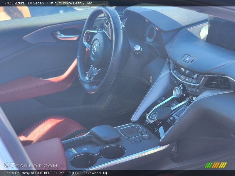 Platinum White Pearl / Red 2021 Acura TLX Sedan