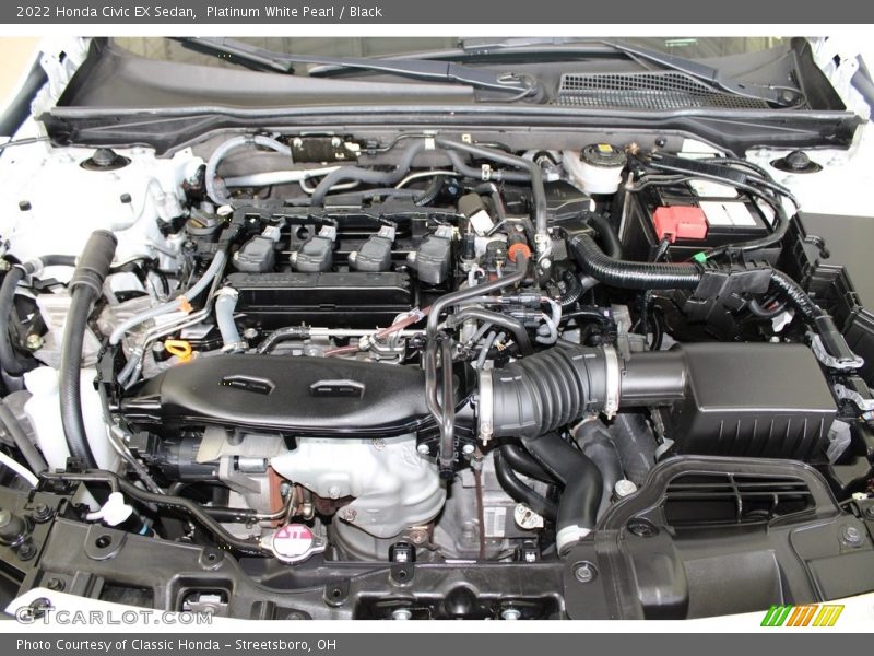 Platinum White Pearl / Black 2022 Honda Civic EX Sedan