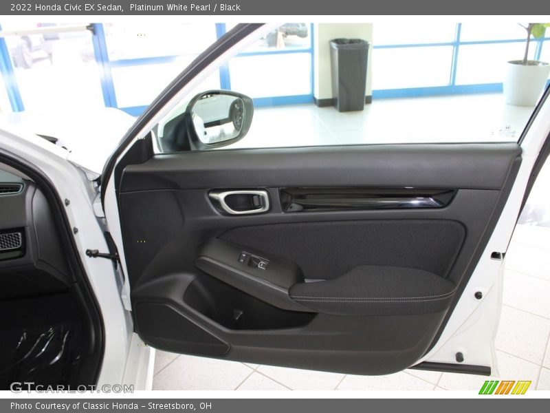 Platinum White Pearl / Black 2022 Honda Civic EX Sedan