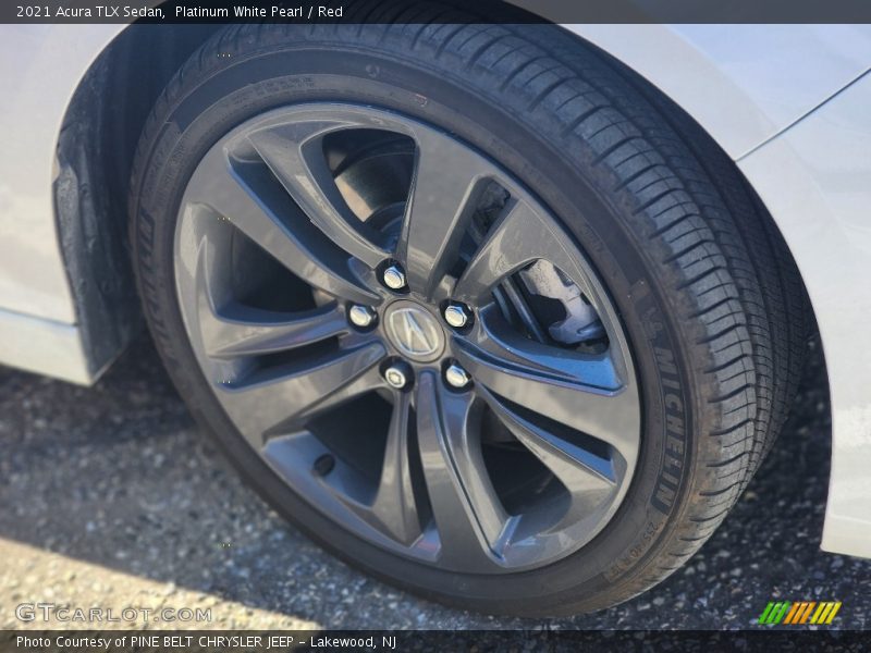 Platinum White Pearl / Red 2021 Acura TLX Sedan