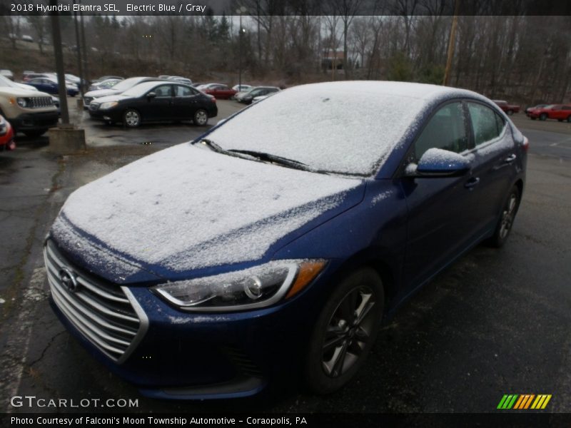 Electric Blue / Gray 2018 Hyundai Elantra SEL