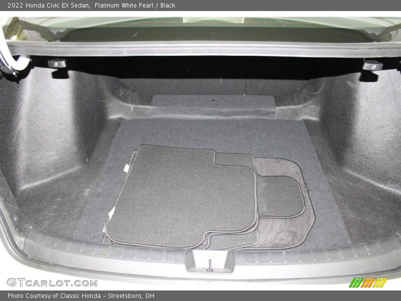 Platinum White Pearl / Black 2022 Honda Civic EX Sedan