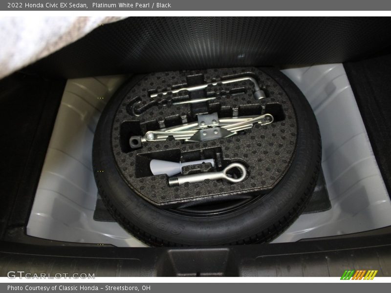 Platinum White Pearl / Black 2022 Honda Civic EX Sedan