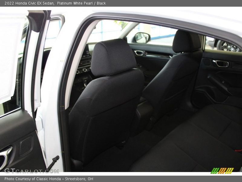 Platinum White Pearl / Black 2022 Honda Civic EX Sedan