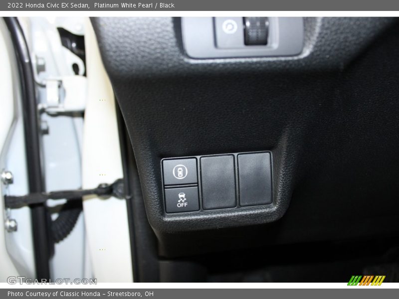 Platinum White Pearl / Black 2022 Honda Civic EX Sedan