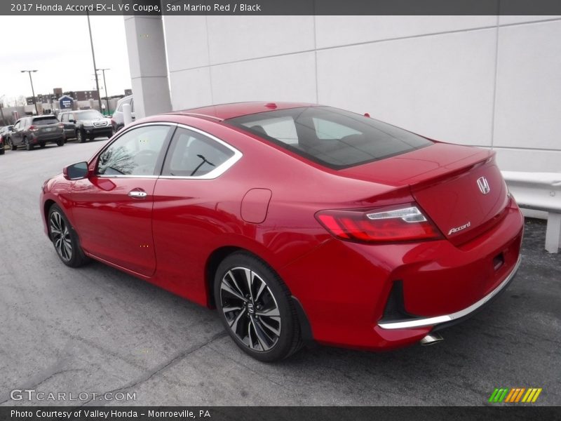 San Marino Red / Black 2017 Honda Accord EX-L V6 Coupe
