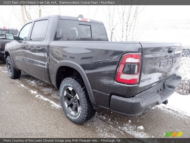 Diamond Black Crystal Pearl / Red/Black 2023 Ram 1500 Rebel Crew Cab 4x4