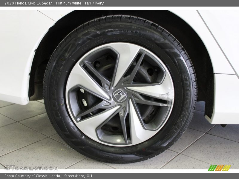 Platinum White Pearl / Ivory 2020 Honda Civic LX Sedan