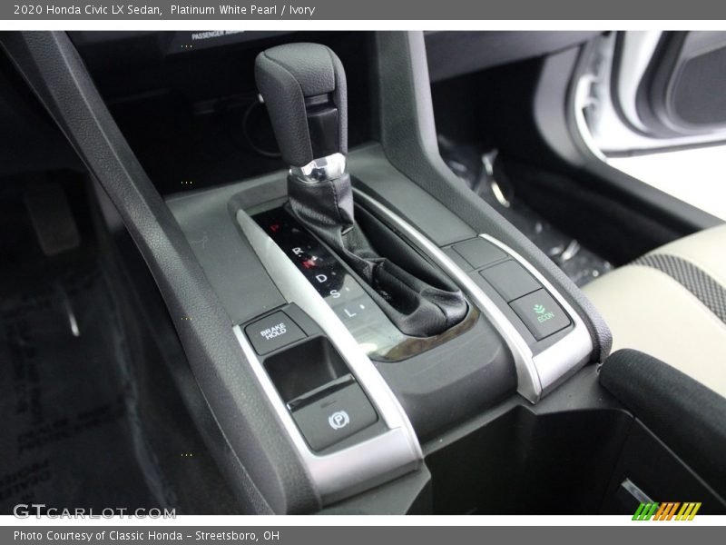 Platinum White Pearl / Ivory 2020 Honda Civic LX Sedan