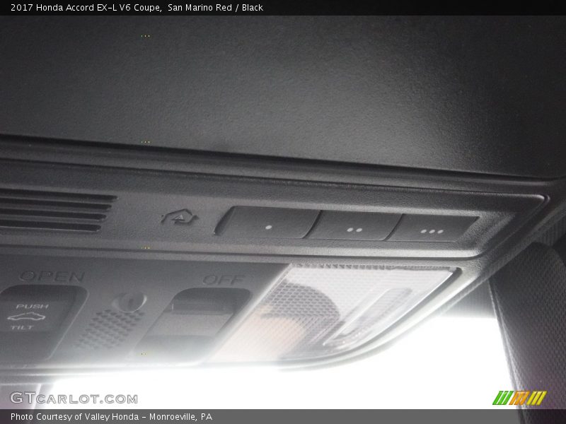 San Marino Red / Black 2017 Honda Accord EX-L V6 Coupe