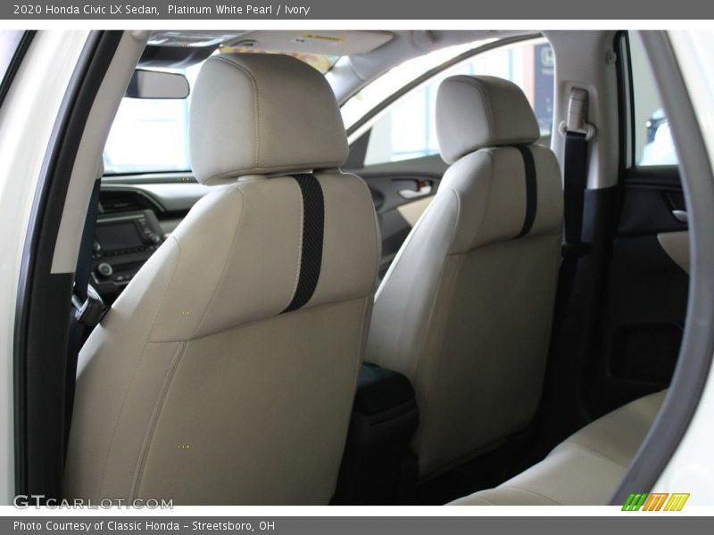 Platinum White Pearl / Ivory 2020 Honda Civic LX Sedan