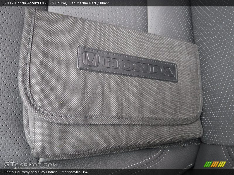 San Marino Red / Black 2017 Honda Accord EX-L V6 Coupe