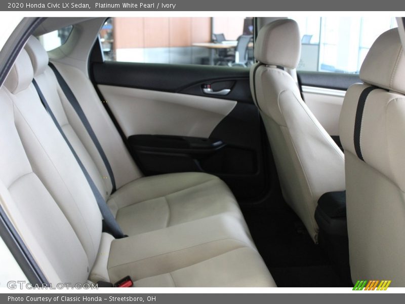 Platinum White Pearl / Ivory 2020 Honda Civic LX Sedan