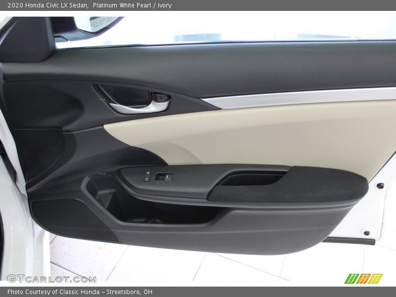 Platinum White Pearl / Ivory 2020 Honda Civic LX Sedan