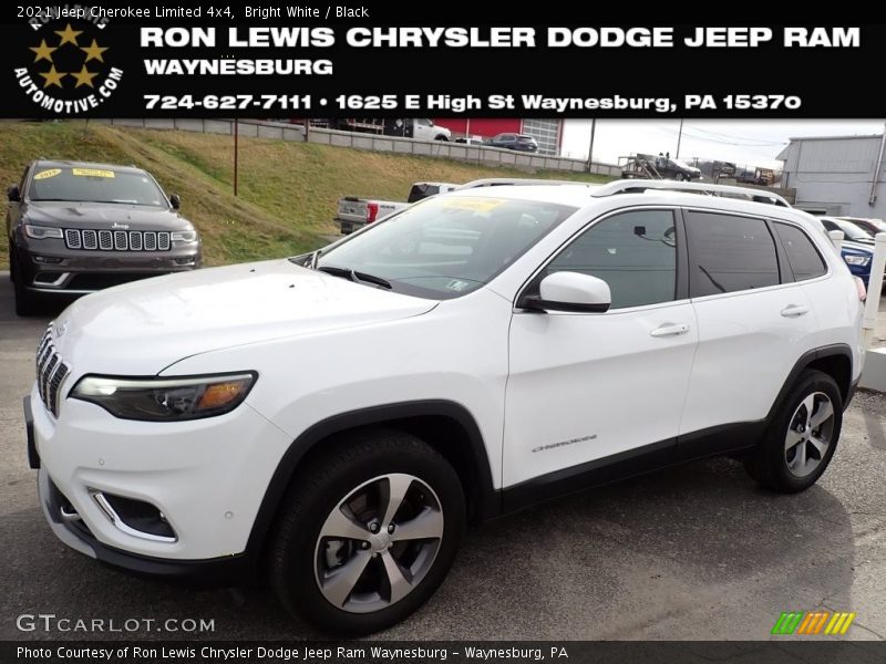 Bright White / Black 2021 Jeep Cherokee Limited 4x4