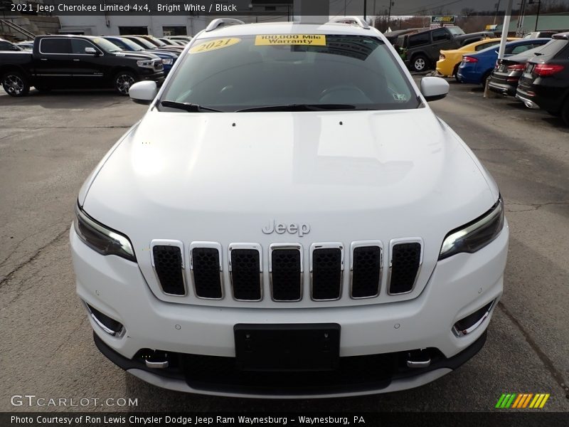 Bright White / Black 2021 Jeep Cherokee Limited 4x4