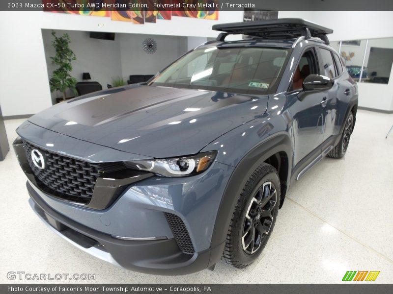 Front 3/4 View of 2023 CX-50 Turbo AWD Meridian Edition