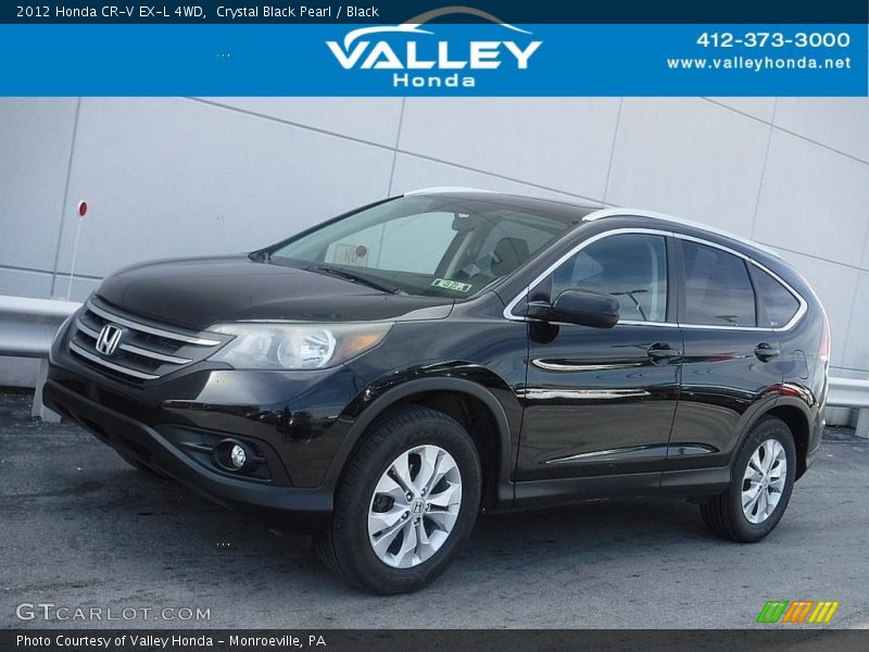 Crystal Black Pearl / Black 2012 Honda CR-V EX-L 4WD
