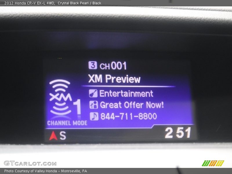 Crystal Black Pearl / Black 2012 Honda CR-V EX-L 4WD