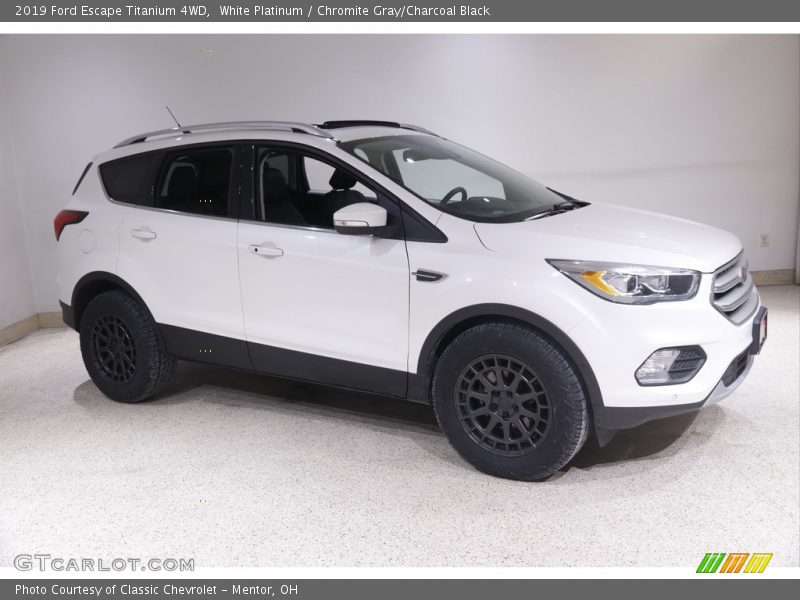 White Platinum / Chromite Gray/Charcoal Black 2019 Ford Escape Titanium 4WD