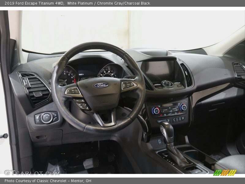 White Platinum / Chromite Gray/Charcoal Black 2019 Ford Escape Titanium 4WD