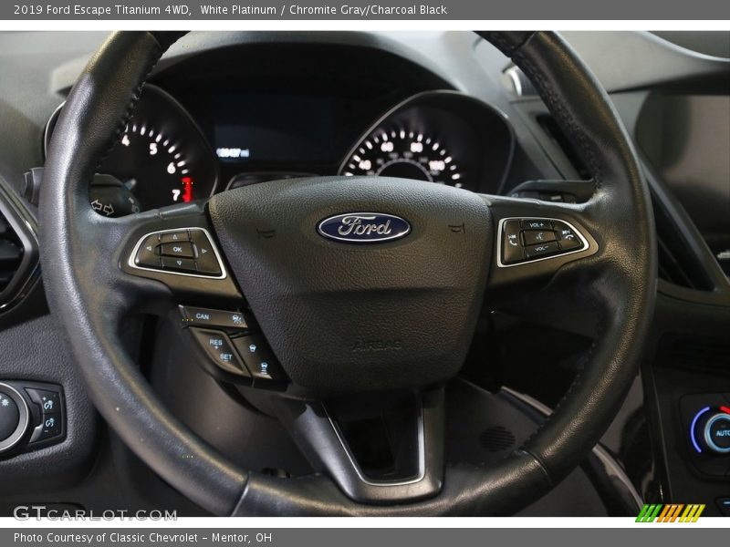 White Platinum / Chromite Gray/Charcoal Black 2019 Ford Escape Titanium 4WD