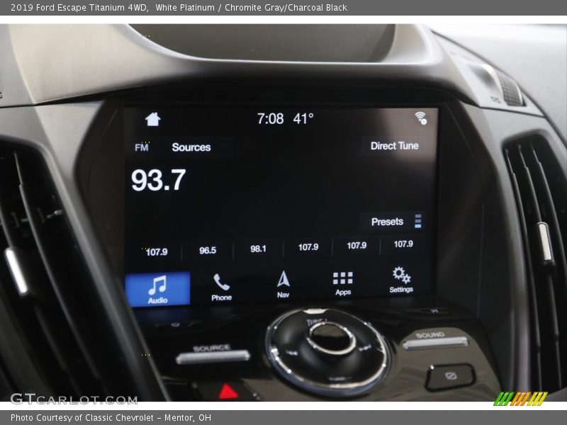 White Platinum / Chromite Gray/Charcoal Black 2019 Ford Escape Titanium 4WD