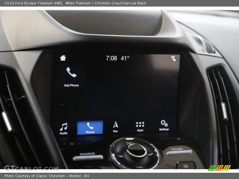 White Platinum / Chromite Gray/Charcoal Black 2019 Ford Escape Titanium 4WD