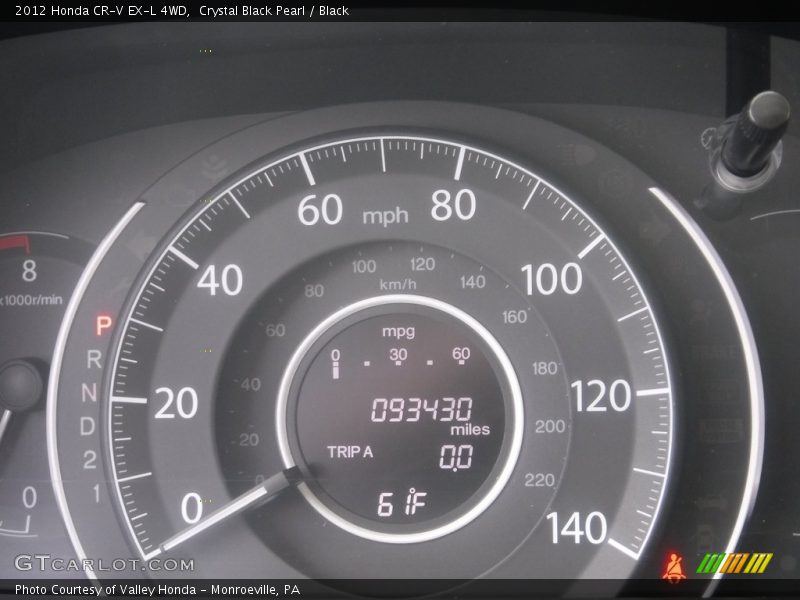 Crystal Black Pearl / Black 2012 Honda CR-V EX-L 4WD