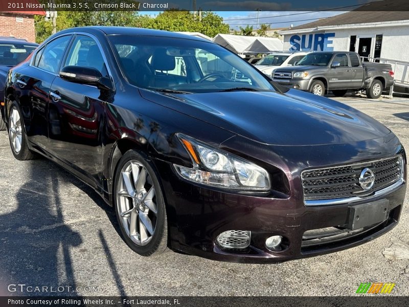 Crimson Black / Charcoal 2011 Nissan Maxima 3.5 S