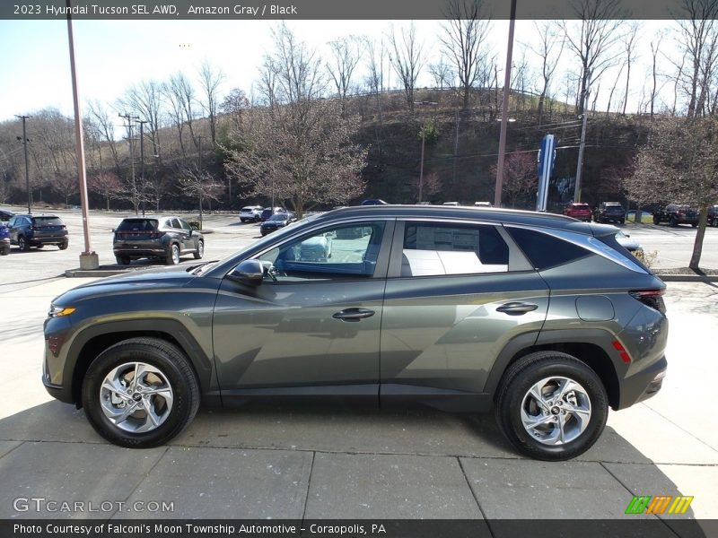 Amazon Gray / Black 2023 Hyundai Tucson SEL AWD