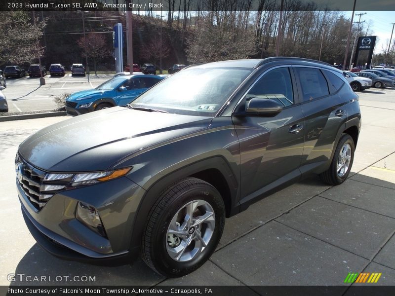Amazon Gray / Black 2023 Hyundai Tucson SEL AWD