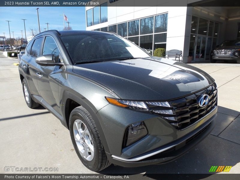 Amazon Gray / Black 2023 Hyundai Tucson SEL AWD