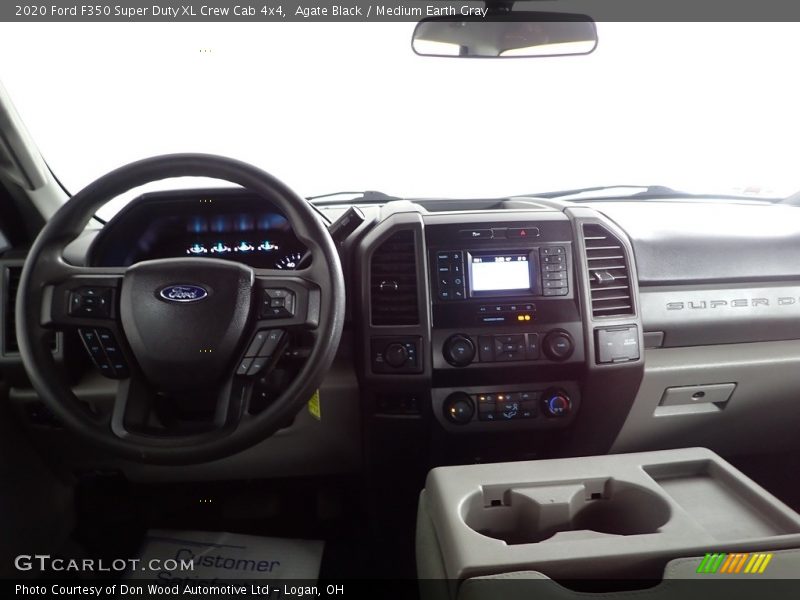 Agate Black / Medium Earth Gray 2020 Ford F350 Super Duty XL Crew Cab 4x4