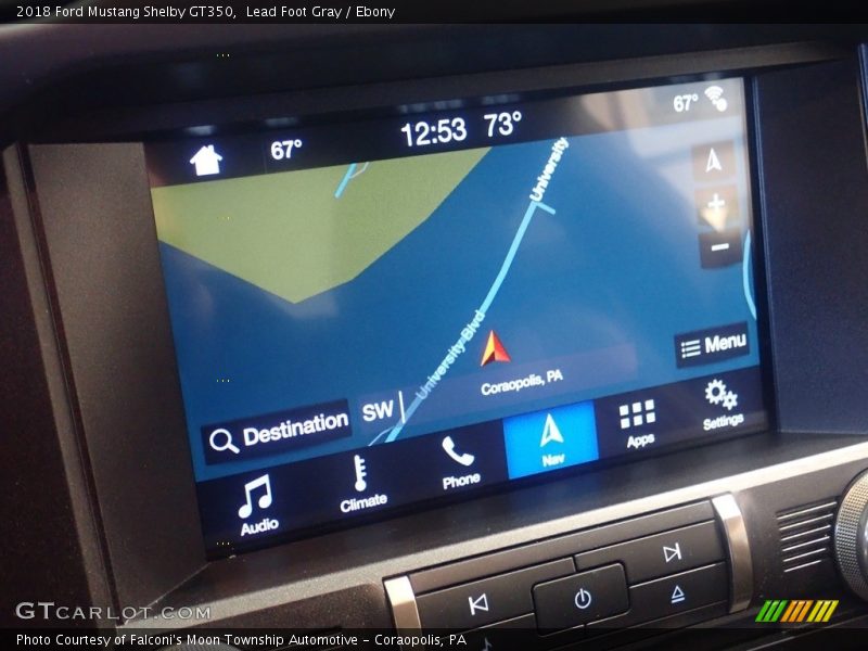 Navigation of 2018 Mustang Shelby GT350