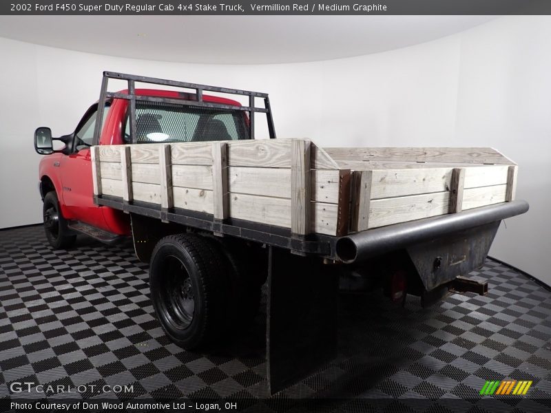  2002 F450 Super Duty Regular Cab 4x4 Stake Truck Vermillion Red