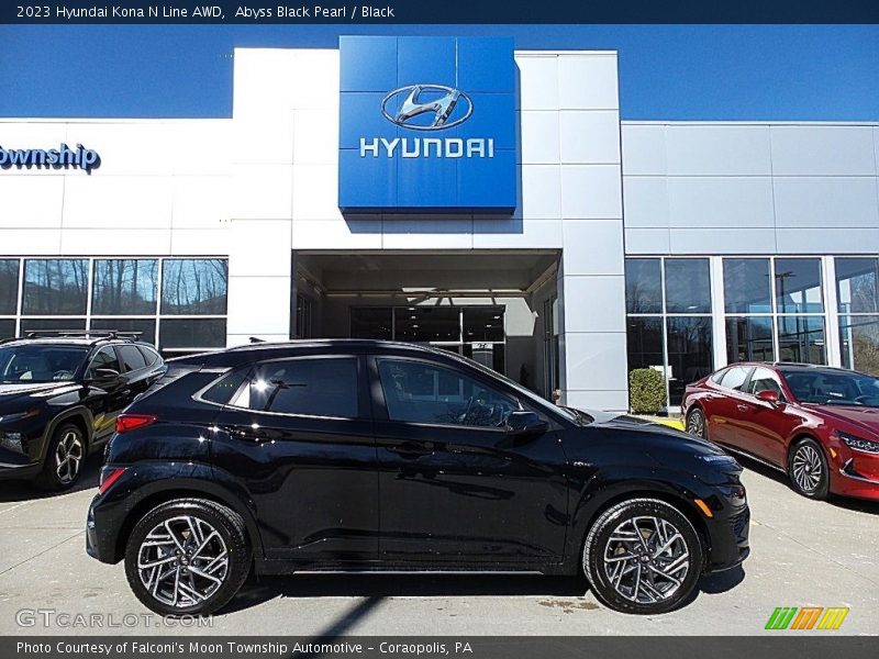 Abyss Black Pearl / Black 2023 Hyundai Kona N Line AWD