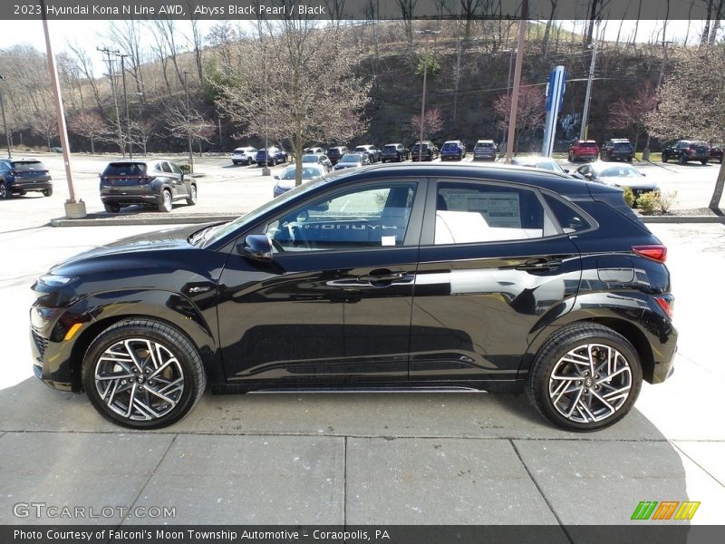 Abyss Black Pearl / Black 2023 Hyundai Kona N Line AWD