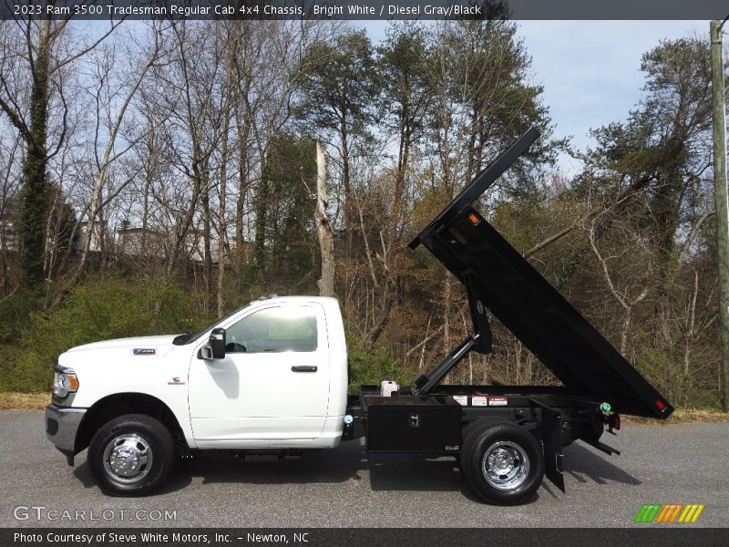 Bright White / Diesel Gray/Black 2023 Ram 3500 Tradesman Regular Cab 4x4 Chassis