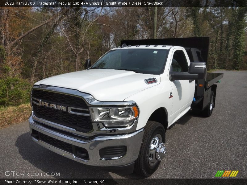 Bright White / Diesel Gray/Black 2023 Ram 3500 Tradesman Regular Cab 4x4 Chassis