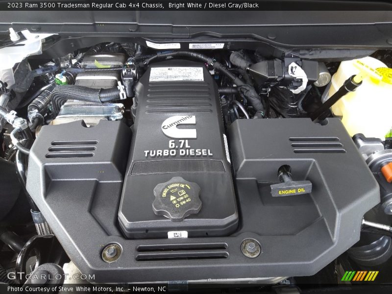 Bright White / Diesel Gray/Black 2023 Ram 3500 Tradesman Regular Cab 4x4 Chassis