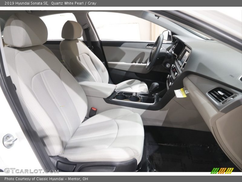 Quartz White Pearl / Gray 2019 Hyundai Sonata SE